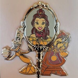Disney Parks Belle Beauty & The Beast Mirror Cogsworth Lumiere 2025